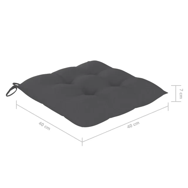 Chaises pliables de jardin avec coussins lot de 8 Teck solide