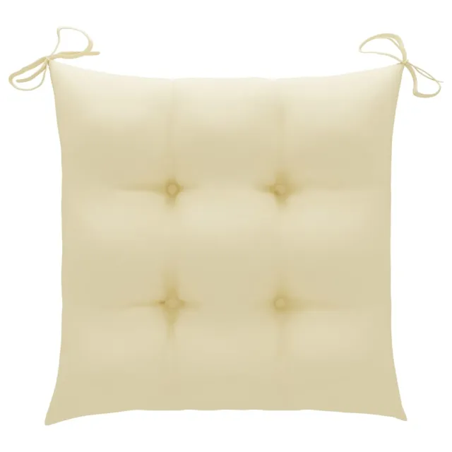 Chaises pliables de jardin avec coussins lot de 4 Teck solide