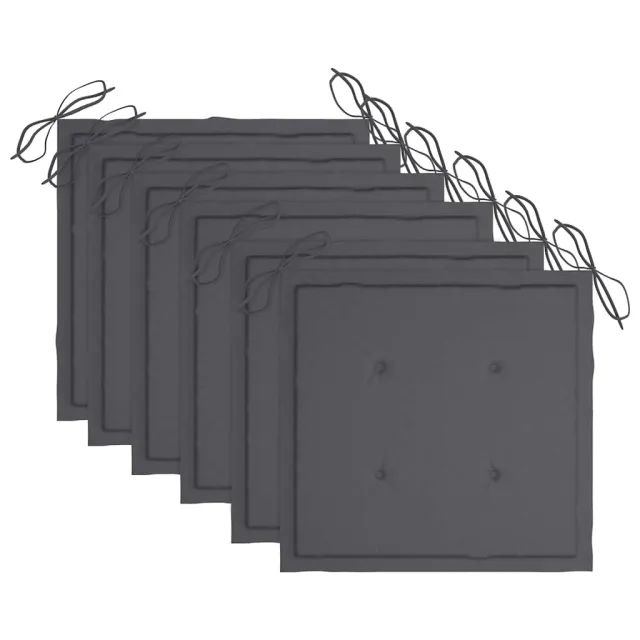 Chaises pliables de jardin avec coussins lot de 6 Bois de teck