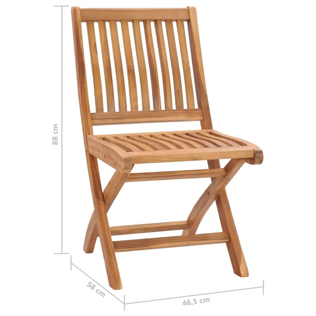 Chaises pliables de jardin avec coussins lot de 6 Bois de teck