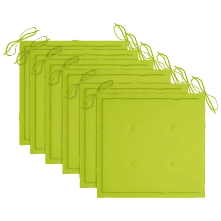 Chaises pliables de jardin avec coussins lot de 6 Bois de teck