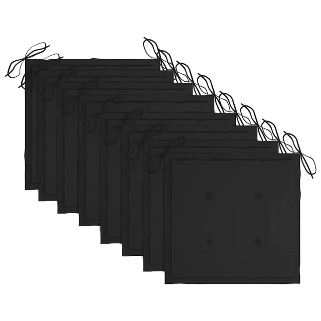 Chaises pliables de jardin avec coussins lot de 8 Teck solide