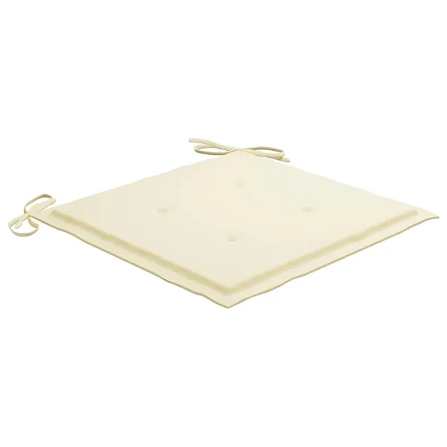 Chaises de jardin et coussins crème lot de 8 Bois teck massif