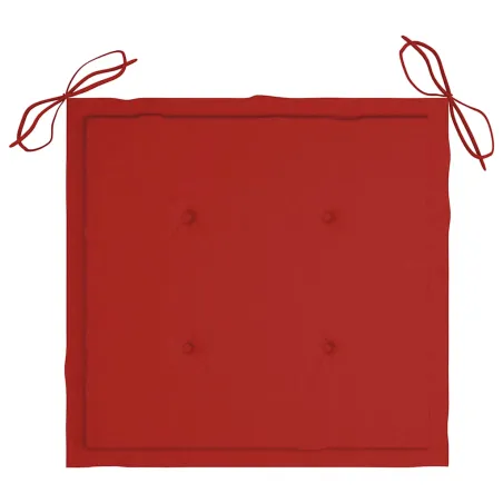 Chaises de jardin lot de 8 avec coussins Bois de teck massif