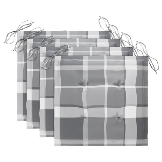 Chaises de jardin empilables avec coussins lot de 4 Teck solide