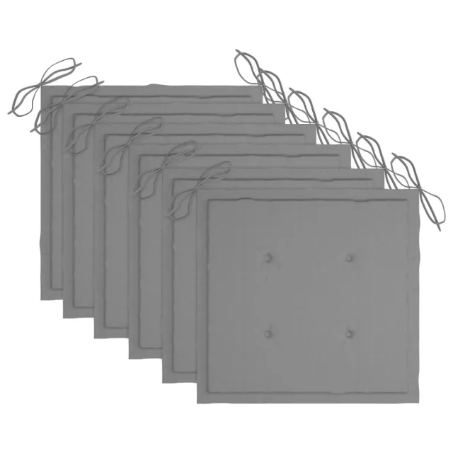 Chaises de jardin empilables avec coussins lot de 6 Teck solide