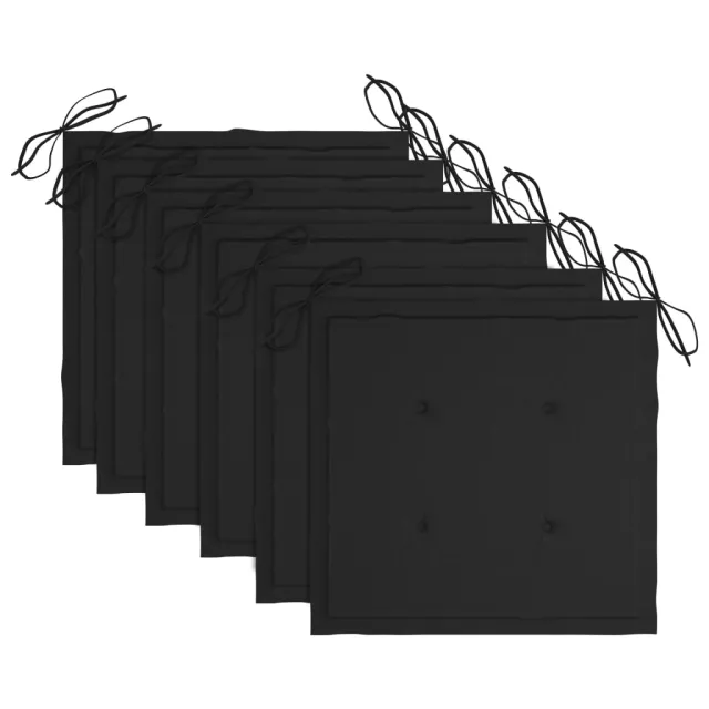 Chaises de jardin empilables avec coussins lot de 6 Teck solide