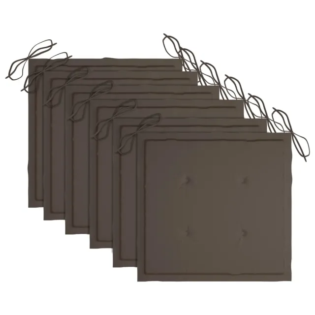 Chaises de jardin empilables avec coussins lot de 6 Teck solide