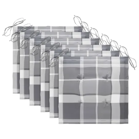 Chaises de jardin empilables avec coussins lot de 6 Teck solide