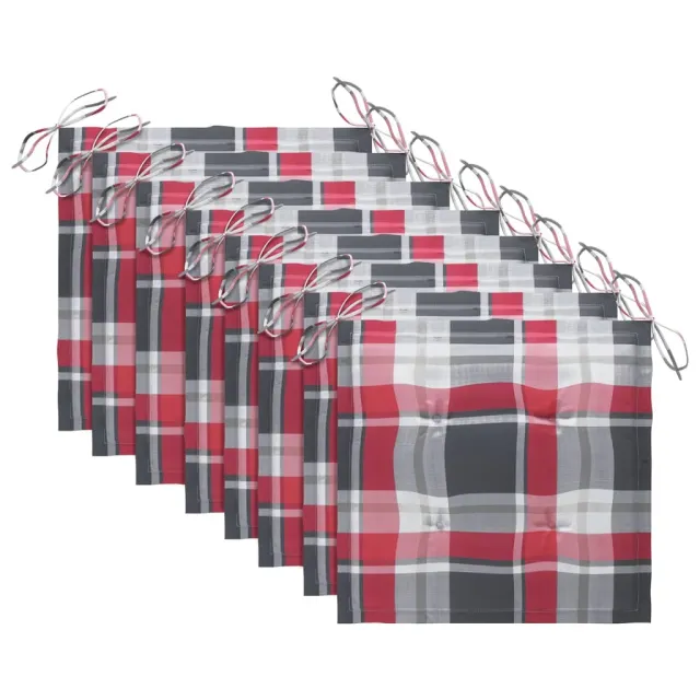 Chaises de jardin empilables avec coussins lot de 8 Teck solide