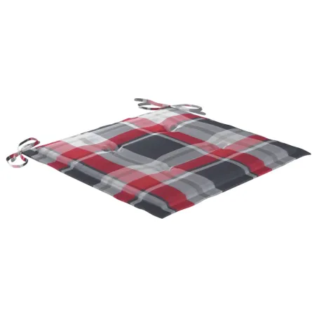 Chaises de jardin empilables avec coussins lot de 8 Teck solide