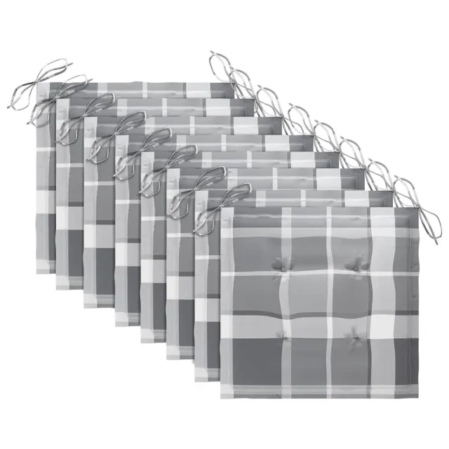 Chaises de jardin empilables avec coussins lot de 8 Teck solide