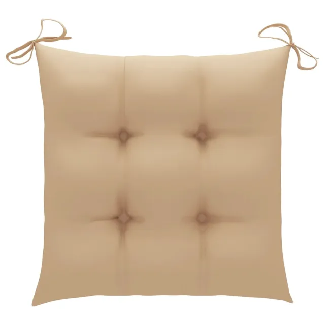 Chaises de jardin empilables avec coussins lot de 8 Teck solide