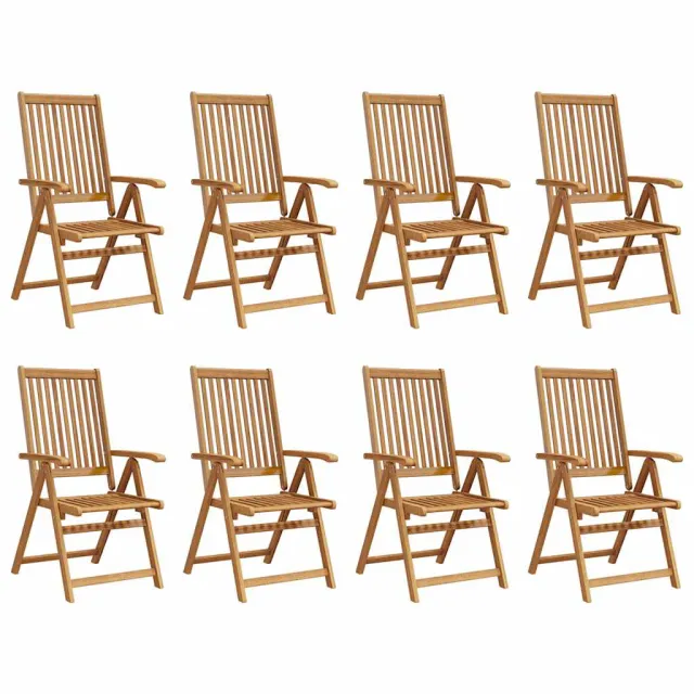 Chaises pliables de jardin lot de 8 Bois d'acacia solide