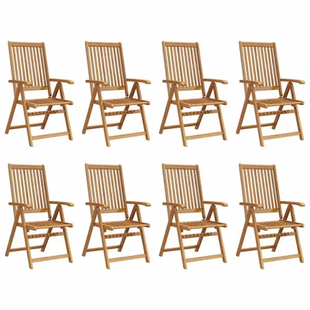 Chaises pliables de jardin lot de 8 Bois d'acacia solide