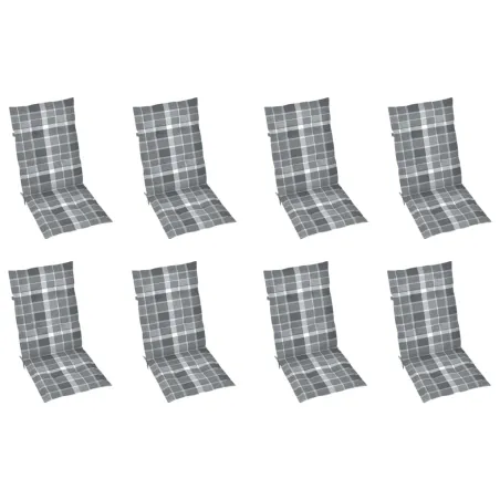 Chaises pliables de jardin avec coussins lot de 8 Bois d'acacia