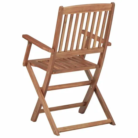 Chaises pliables d'extérieur lot de 8 Bois d'acacia solide