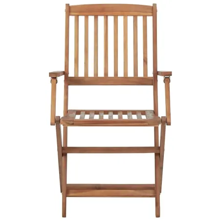 Chaises pliables d'extérieur et coussins lot de 8 Bois d'acacia