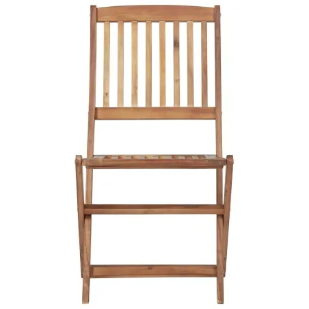 Chaises pliables d'extérieur et coussins lot de 8 Bois d'acacia
