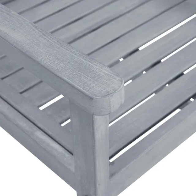 Chaises de jardin lot de 8 Bois massif d'acacia Gris