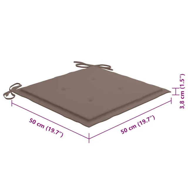 Chaises de jardin et coussins lot de 8 Bois acacia solide Gris