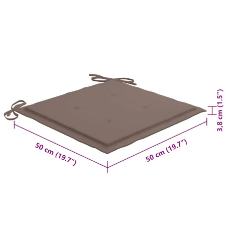 Chaises de jardin et coussins lot de 8 Bois acacia solide Gris