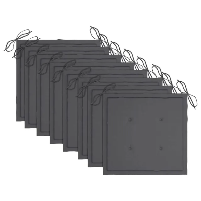 Chaises pliables d'extérieur lot de 8 et coussins Bois d'acacia