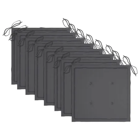 Chaises pliables d'extérieur lot de 8 et coussins Bois d'acacia