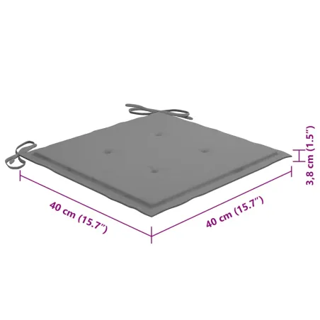 Chaises pliables d'extérieur lot de 8 et coussins Bois d'acacia