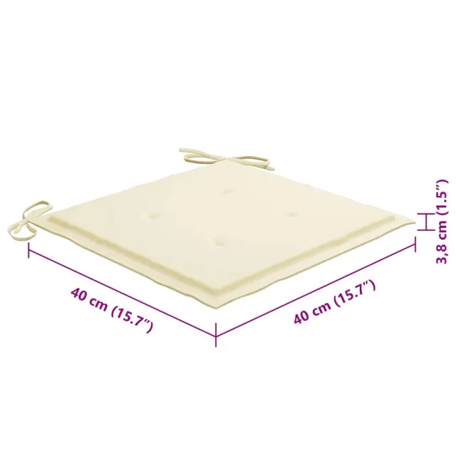 Chaises pliables d'extérieur lot de 8 et coussins Bois d'acacia