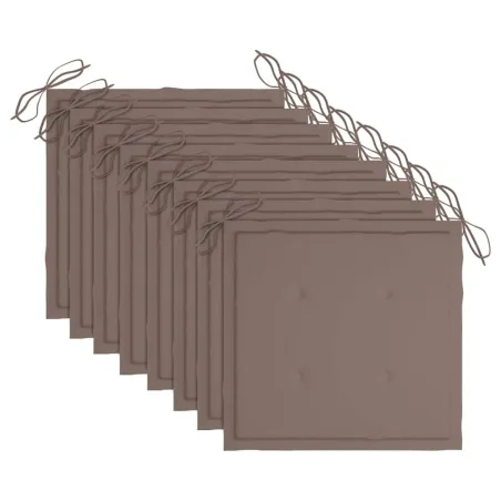 Chaises pliables d'extérieur lot de 8 et coussins Bois d'acacia