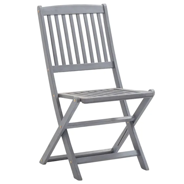 Chaises pliables d'extérieur lot de 8 Bois d'acacia solide