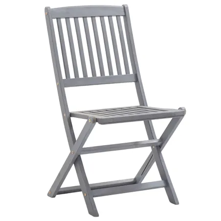 Chaises pliables d'extérieur lot de 8 Bois d'acacia solide