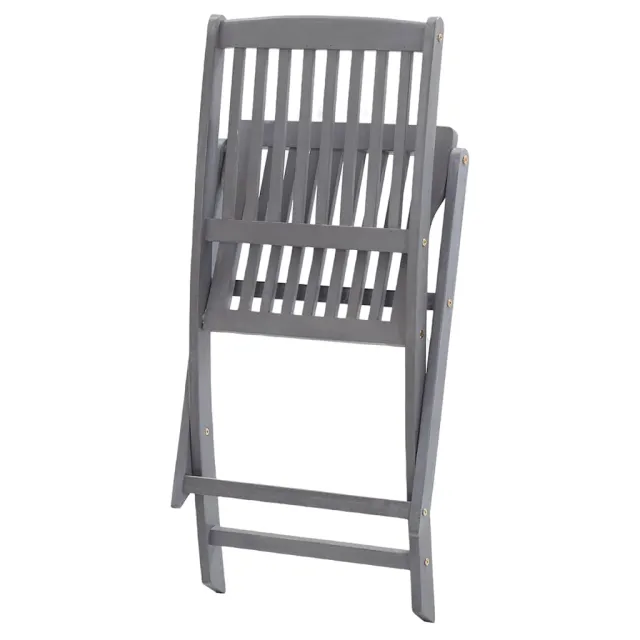Chaises pliables d'extérieur lot de 8 Bois d'acacia solide