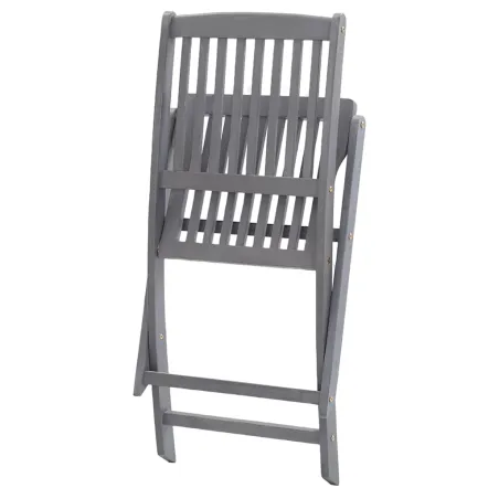Chaises pliables d'extérieur lot de 8 Bois d'acacia solide