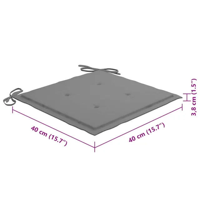 Chaises pliables d'extérieur lot de 8 et coussins Bois d'acacia