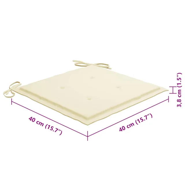 Chaises pliables d'extérieur lot de 8 et coussins Bois d'acacia