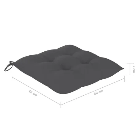 Chaises pliables d'extérieur lot de 8 et coussins Bois d'acacia