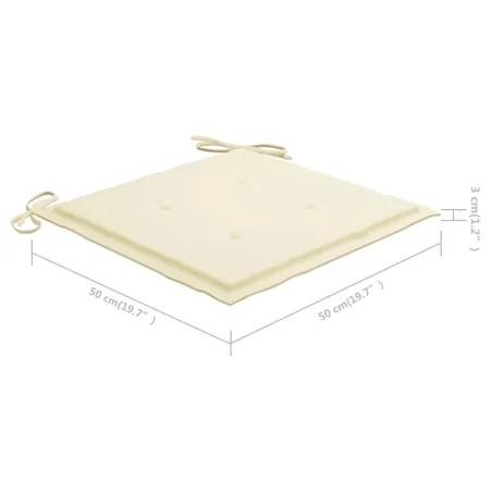 Chaises à manger d'extérieur lot de 6 et coussins Acacia massif