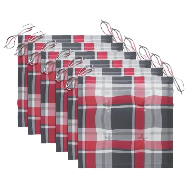 Chaises à manger d'extérieur lot de 6 et coussins Acacia massif