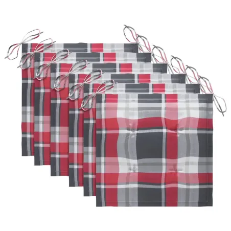 Chaises à manger d'extérieur lot de 6 et coussins Acacia massif