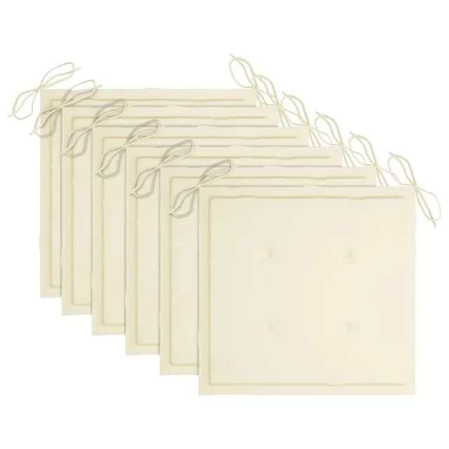 Chaises de jardin lot de 6 avec coussins Bois d'acacia solide