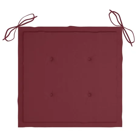 Chaises de jardin lot de 6 avec coussins Bois d'acacia solide