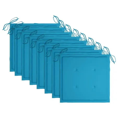 Chaises de jardin lot de 8 avec coussins Bois d'acacia solide