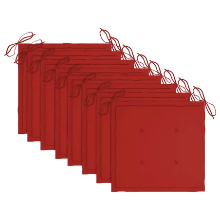 Chaises de jardin lot de 8 avec coussins Bois d'acacia solide