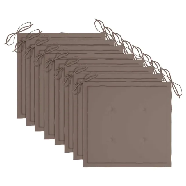 Chaises de jardin lot de 8 avec coussins Bois d'acacia solide