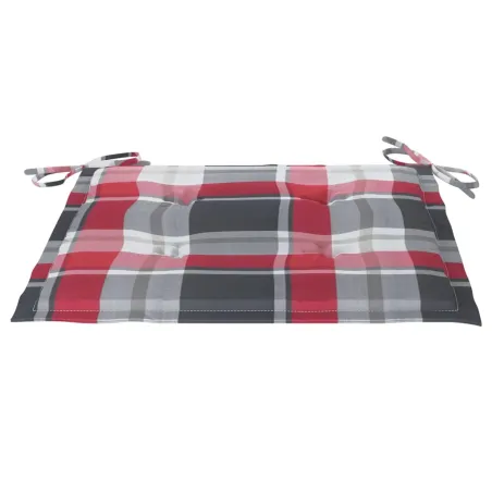 Chaises de jardin lot de 4 avec coussins Bois de teck massif