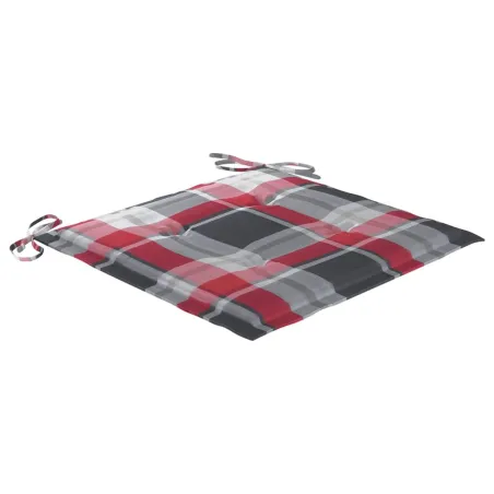 Chaises de jardin lot de 4 avec coussins Bois de teck massif