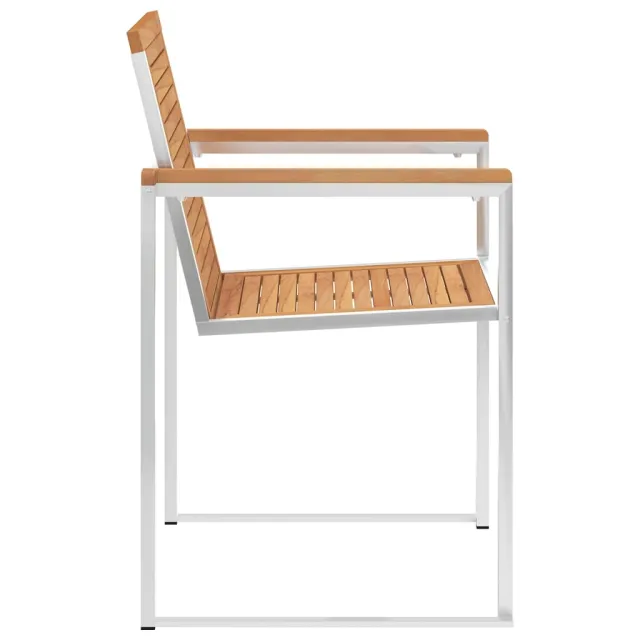 Chaises de jardin lot de 4 avec coussins Bois de teck massif