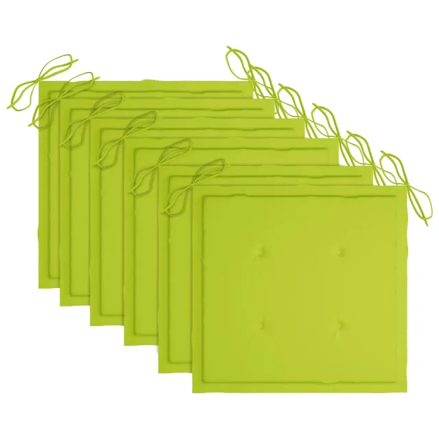 Chaises de jardin lot de 6 avec coussins Bois de teck massif